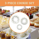 3Pcs/Set Carnation Flower Mold Fondant Sugarcraft Paste Tools Mold Decor V5Z8