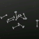 10x Lip Piercing Bioflex Labret Stud Piercing Jewelry Connector Acrylic - Clear