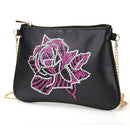 DIY Flower Special Shape Diamond Painting Leather Chain Shoulder Bag Clutch