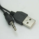 Portable Black Audio Cable Mini 5Pin 5P to USB Male 3.5mm AUX Charging Cord