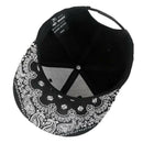 WuKe Embroidery Snapback, Baseball Hat Flat Brim Hip Hop Caps, Black Patter