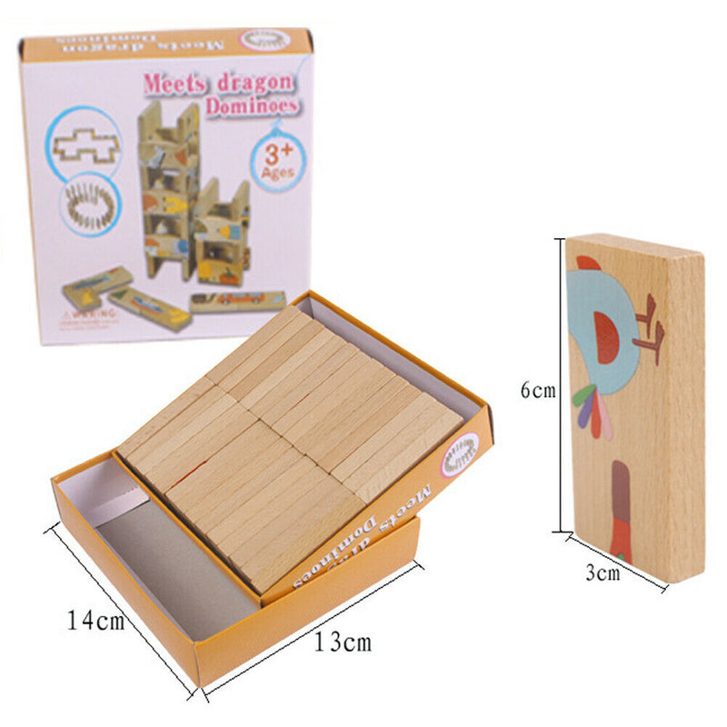 28 PCS Animal Domino Puzzles High Quality Educational Toys