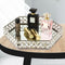 Handcraft premium crystals 2 layer crystal beads mirrored glass surface tray