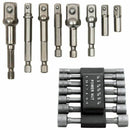 Impact Drills Driver Bit Set Extension Socket Adapter Hex Shank 8cs + Power