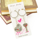 1Set Couple Keychain Keyring Keyfob Lovely Valentine's Day Lover Gift Heart Key