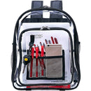 Heavy Duty Clear Backpack,Security Transparent School Backpack,See Through  V8R4