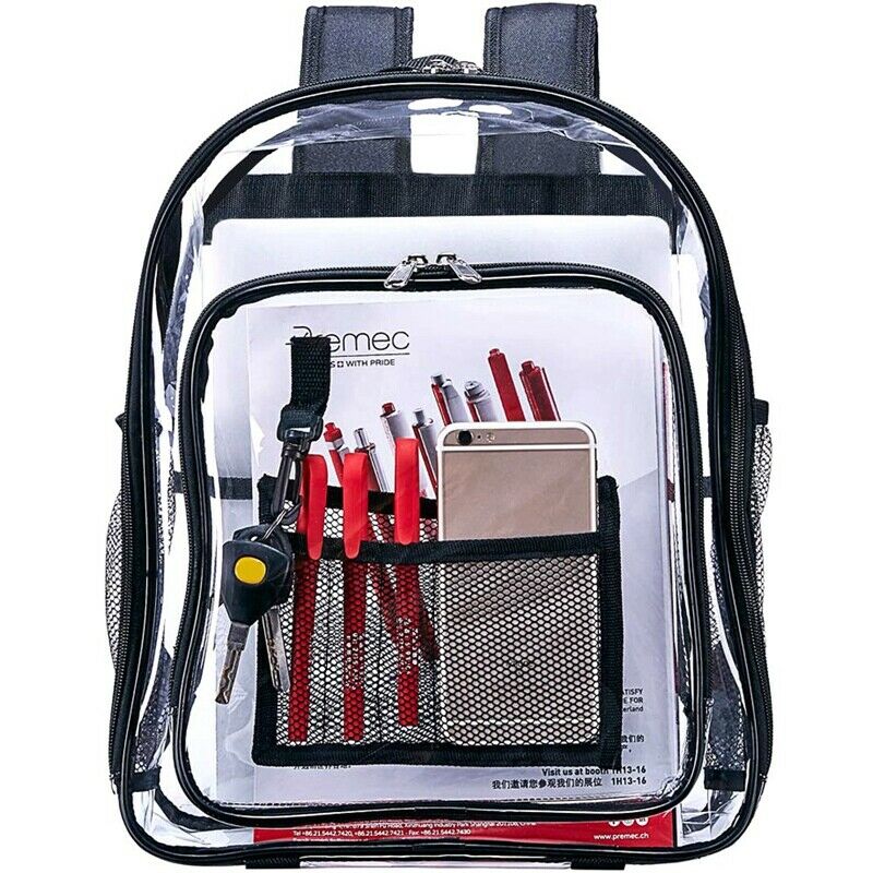 Heavy Duty Clear Backpack,Security Transparent School Backpack,See Through  V8R4