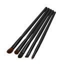 5pcs Eye Makeup Brushes Set Eyeshadow Eyeliner Tools with Round Tube Pink