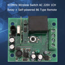 433MHz Wireless Switch AC 220V 1CH Relay Receiver + Self- 86 Type Remote