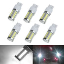 2pcs T20 6000K White 7443 5630 33SMD LED Dome Map Car Backup Reverse Light Bulb