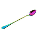 Teaspoon Stainless Steel Spoons Coffee Tea Milk Spoon Teaspoon Oval Colorful