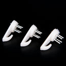 Hard Wall Picture Frame Plastic Hooks Hangers 4-Pin Small Pack of 20 White  JR