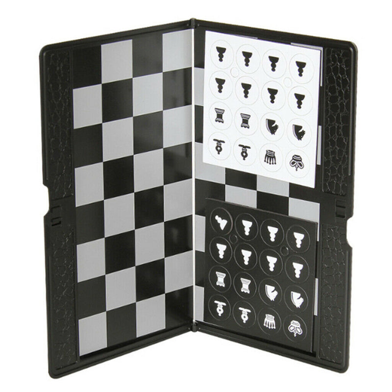 Foldable Mini Magnetic Chess Set Portable Wallet Pocket Chess Board Games with