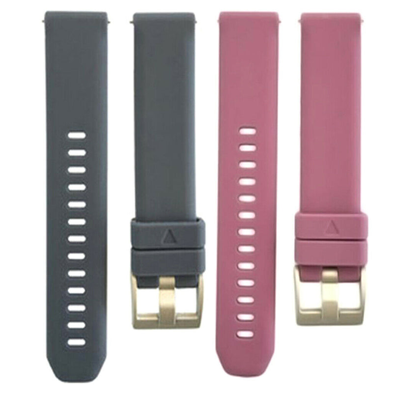 2pcs 20mm Universal Soft Rubber Silicone Skin-Friendly Sweatproof Smart Watch