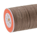 Brown 0.45mm Waxed Thread Repair Cord String Sewing Leather Hand Stitching