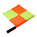 2pcs Football Soccer Training Linesman Official Checkered Flags with Storage