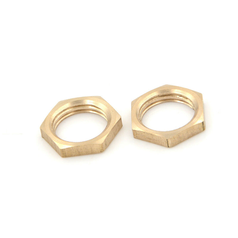 10x 1/4" BSP Female Thread Brass Hex Lock Nuts Pipe Fitting Hot