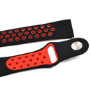 Soft Silicone Sport Replacement Wristband for Huami/Ticwatch (Black Red) A