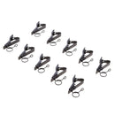 10 Pack Ring-type Metal Clip , 0.39inch (10mm) Dia Lapel / Lavalier Microphone
