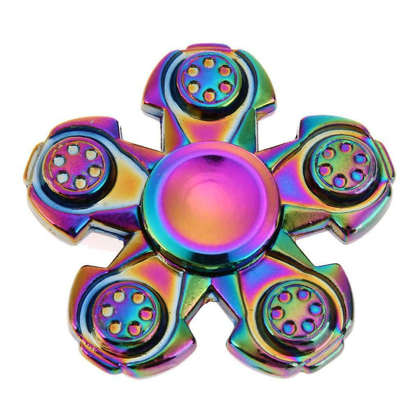 Luminous Fidget Spinners Pentagon Finger Gyro Stress Relief Toys