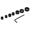 7x Woodworking Drill Bit Depth Stop Collars Ring Carbon Steel with Hex Wrench