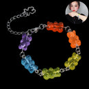 Women Stainless Steel Bangle Handmade Cartoon Candy Bear Bracelet Jewelry G JC,a