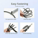 Floveme 5pcs 14cm Cable Organizer Belts Earphone USB Management Wire Winder