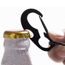 1pc Bottle Opener Keychain Ring D Shape Buckle Clip Outdoor Camping CarabinerS3C