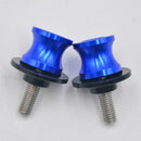 Pair Blue M8 8mm Aluminum Swingarm Swing Arm Spools