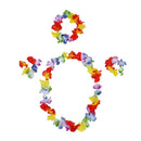 6 Set Hawaiian Grass Skirt flower Hula Lei Wristband Garland fancy Dress co H3V2