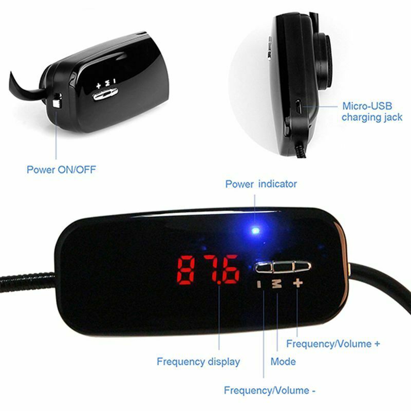 Wireless Microphone Headset MIC Voice Amplifier FM Transmitter 87.5-108MHz