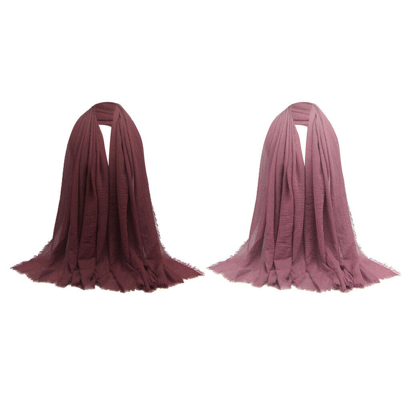 2 Pieces Jewish Elegant Soft Cotton Long Scarf