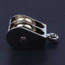 25mm Diameter metal Double Sheave Fixed Eye Rope Pulley