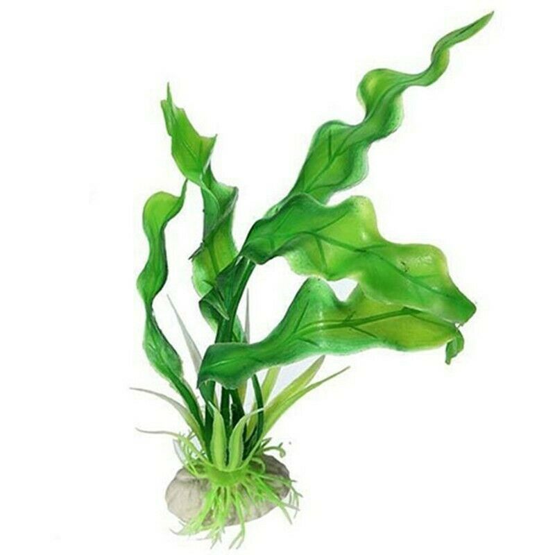 Green Artificial Plastic Grass Fish Tank Ornament Water Plant Aquarium Deco L4Y9