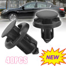 40 Pcs Auto Retainer Clips Car Fasteners Kit Push Pin Plastic Rivets bumper