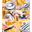 Random Summer Cartton Round Mini Folding Fan Cute Small fan Silk Souvenir GiftM&