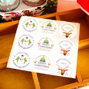 90pcs Merry Christmas Seal Stickers Snowman Labels DIY Xmas Gift Box Stickers JR