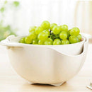 Practical Double Layer Cutlery Hollow Kitchen Draining Basket T2L5