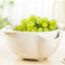 Practical Double Layer Cutlery Hollow Kitchen Draining Basket T2L5