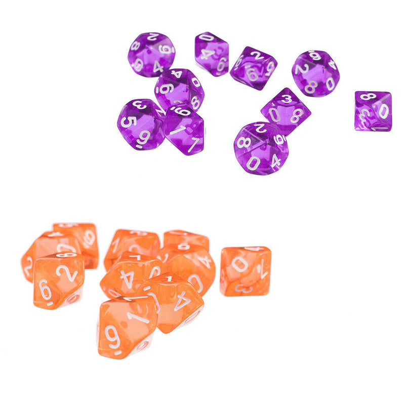 Pack / 20Pcs   Polyhedral   Dice   D10   Set   for    DND   RPG   MTG   Game