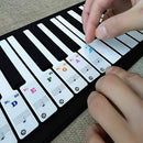 Removable Piano and Keyboard Full Set Stickers for 49 61 76 88 Transparent