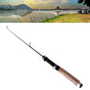 Fiber Glass Winter Ice Fishing Rod Telescopic Pole Sea Carp Feeder Tackle 65cm