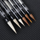 6x Chinese Piston Water Brush Pen Calligraphy Art Craft Writing Wool Weasel Hair