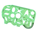 6 Pack Clear Green Plastic Measuring Template Ruler for Home Office and School