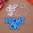 2pcs Greeting Slogan Scrapbooking Cutting Dies Stencil DIY Making Craft