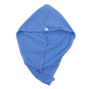 1PC Magic minifiber Hair-Drying Towel Cap Bath Head Wrap - Blue Q1Y9