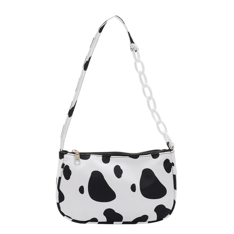 Cow Milk Printed Women Handbag Tote Female Casual Underarm Shoulder Bag (1)
