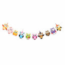 cartoon owl paper flag birthday party decoration banner bunting for children FT