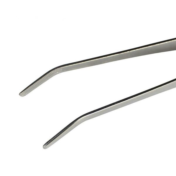 Curved Tip 20cm Small Animal Feeding Tweezers Tongs Forceps