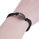 Korean Retro Big Tree Circle Shape Fashion Concise Bracelet Jewelry(Black) A